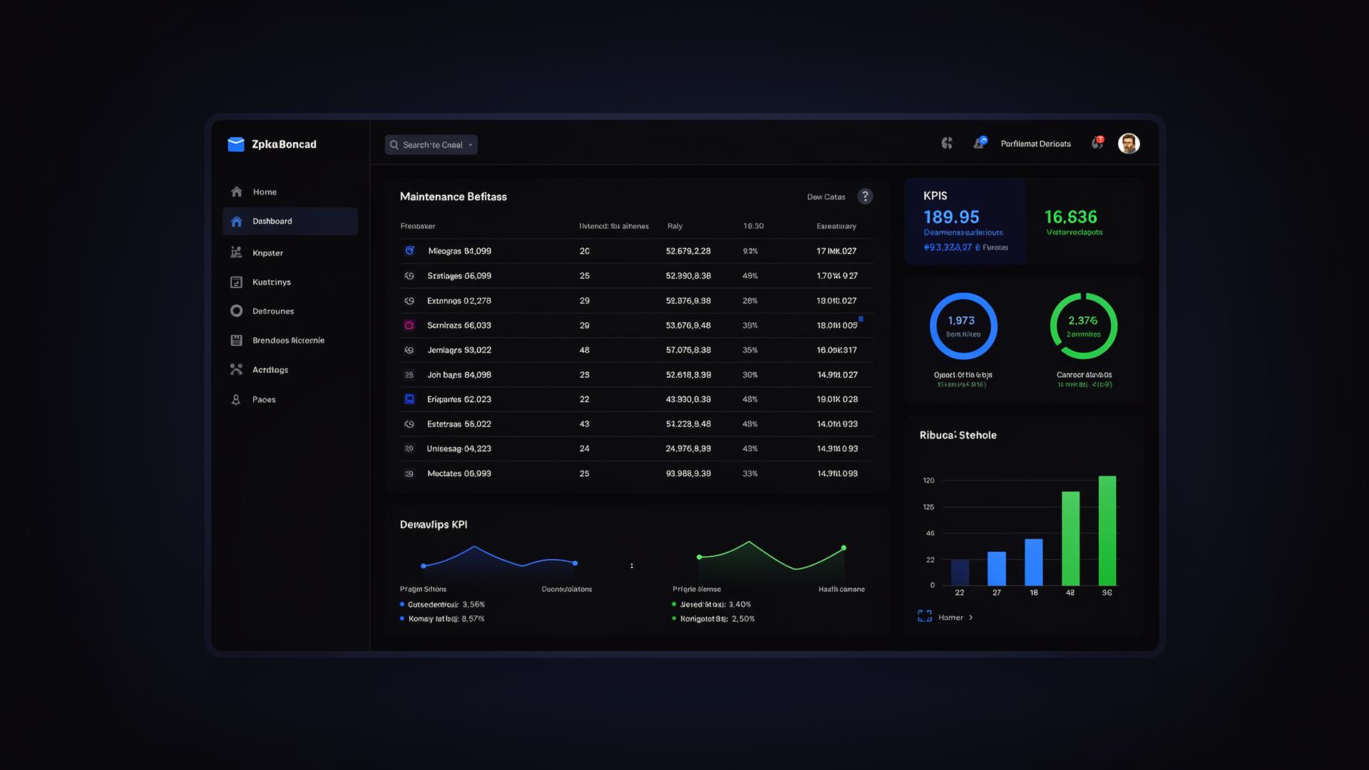 Dashboard SOSC mostrando KPIs de risco predial, manutenções e produtividade